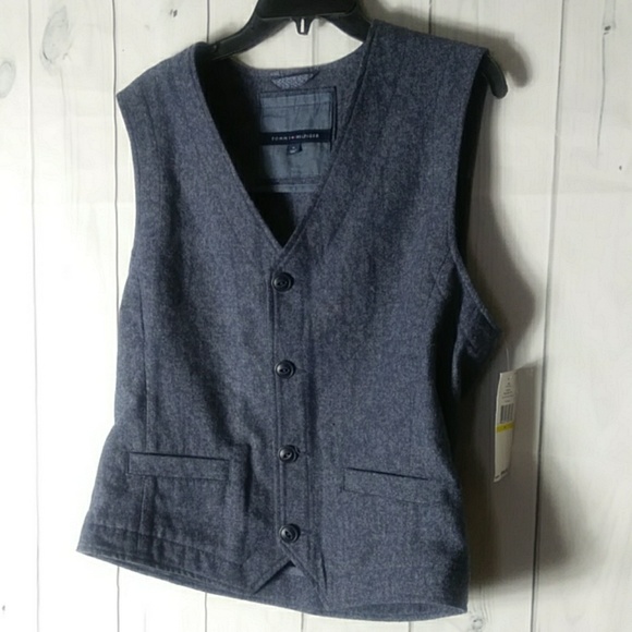 Tommy Hilfiger Collegiate Navy vest medium - Picture 2 of 8